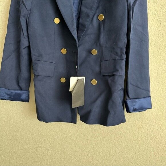 Zara Navy Blue Double-Breasted Blazer XS - Picture 5 of 9